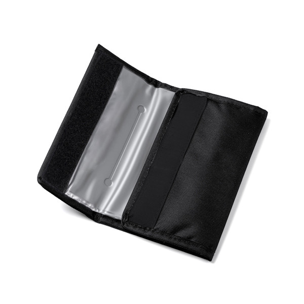 Personalised bottle cooler sleeve in RPET with velcro closure