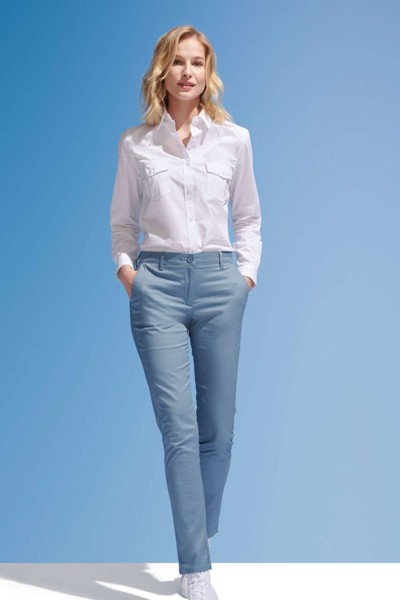 Sol's Jared Women - Satin Stretch Trousers - Black / 40