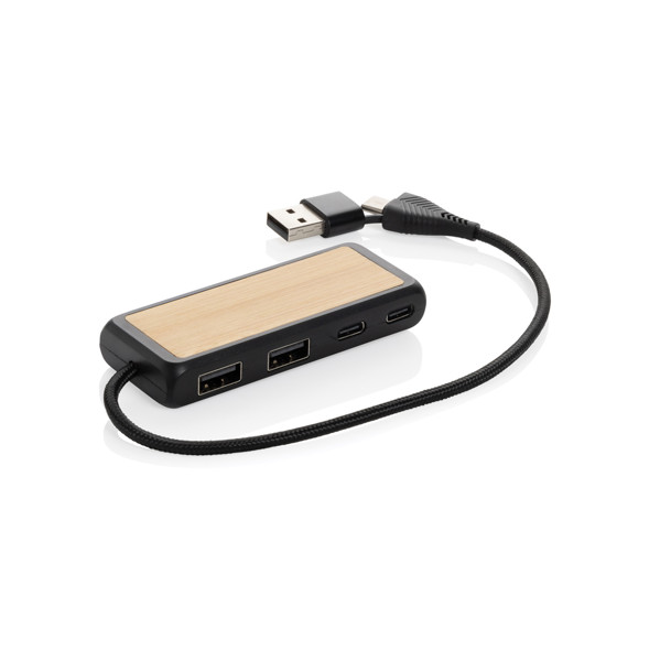 Link USB hub,dual input,2xUSB A,2xUSB C outputs