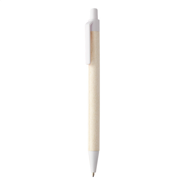 Milk Carton Ballpoint Pen Relact Scrib - White / Natural