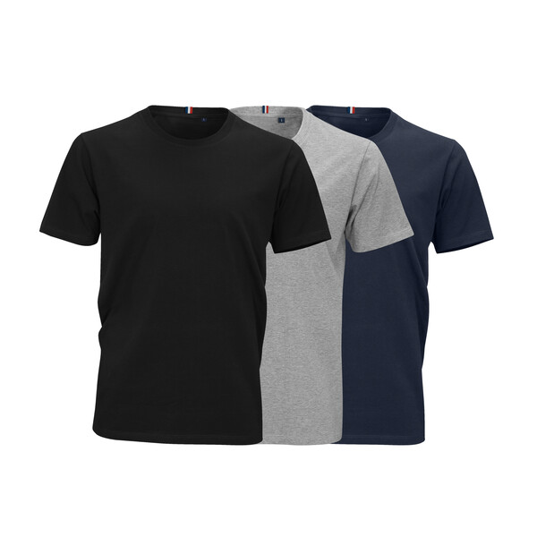 T-Shirt homme coton bio 170g LUCIEN - gris chiné / 3XL