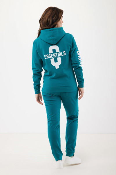 Sweat à capuche en coton recyclé Iqoniq Jasper - Verdigris / XXL