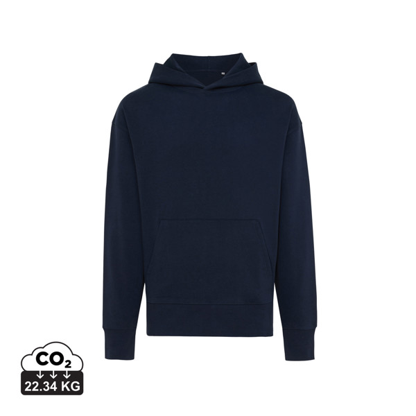 Sweat à capuche en coton recyclé Iqoniq Yoho - Bleu Marine / XXXL