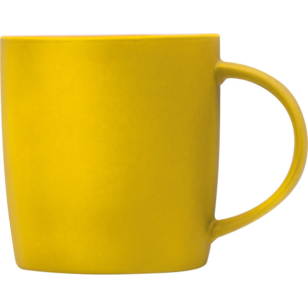 Rubberized ceramic mug ULF - Yellow