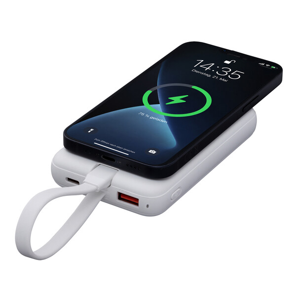 Powerbank sans fil magnétique 15W WATTRON PLUS X - blanc