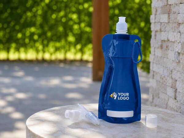 Gourde pliable Bailey | 420 ml - bleu