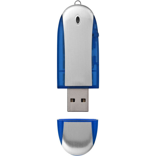 USB stick Oval - Dark Blue / Silver / 32GB