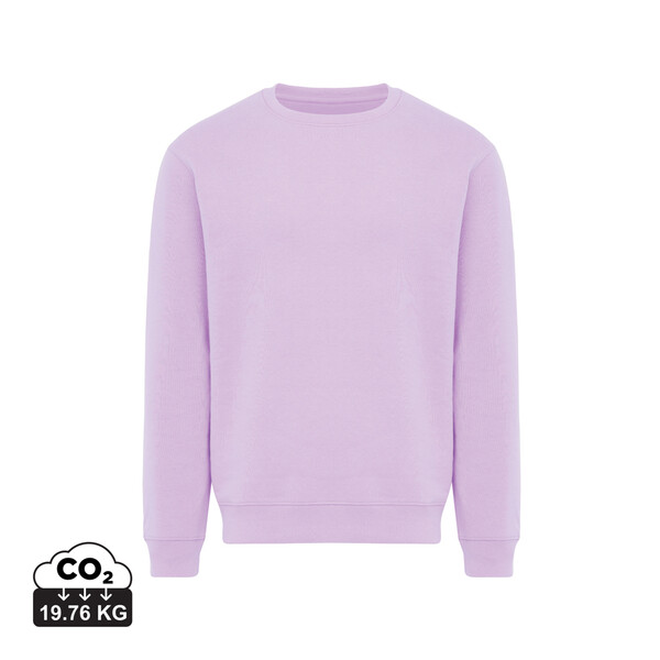 IQONIQ Toria Unisex mikina s okrúhl. výstrihom z rec. bavlny - Lavender / XXL