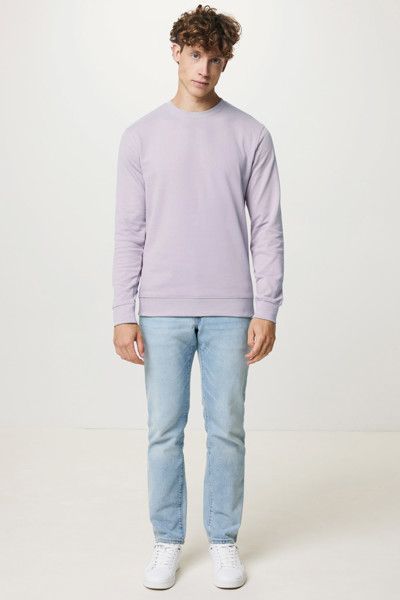Sweater à col rond en coton recyclé Iqoniq Zion - Lavender / M