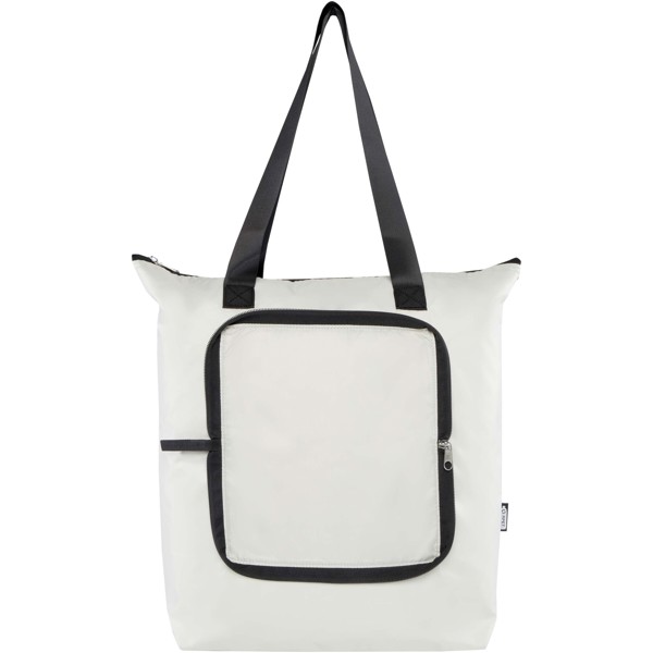 EcoFold RPET foldable tote cooler bag 15L - Sandstone