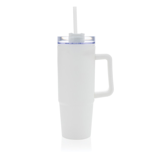 Mug 900ml avec poignée en plastique recyclé RCS Tana - Blanc