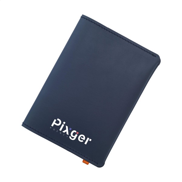 Recycled Leather Passport Holder étui à passeport - Noir