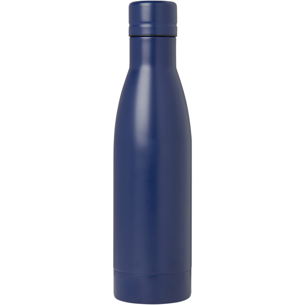 Bouteille isotherme Vasa en acier inoxydable recyclé certifié RCS de 500 ml avec isolation par le vide et couche de cuivre - Bleu
