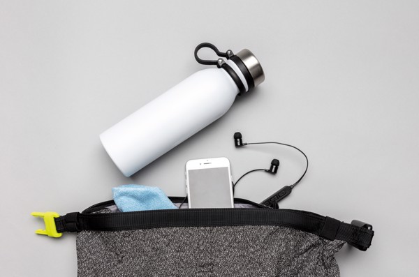 Copper vacuum insulated bottle with carry loop - White