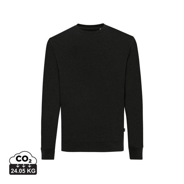 Sweater à col rond en coton recyclé Iqoniq Zion - Noir / XXL