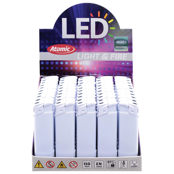 Lighter electronic matte Atomic CRF2 + LED Trober 3737001 white