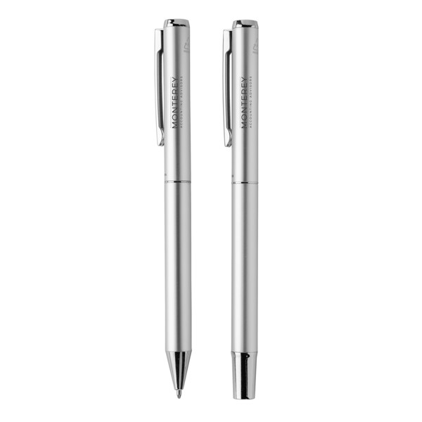 Swiss Peak Cedar RCS certified recycled aluminum pen set - Silver