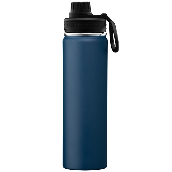 Alaska - 710 ml Bouteille d’eau en acier inoxydable à double paroi - Bleu marine / Sérigraphie