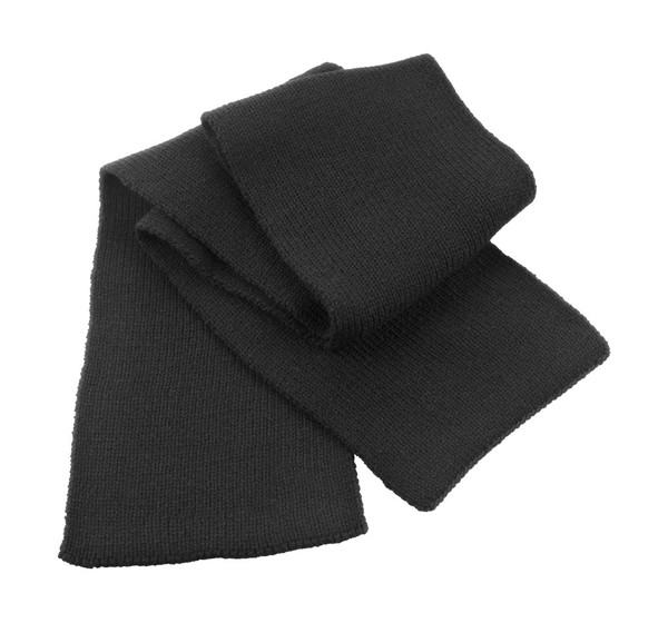 Classic Heavy Knit Scarf - Black / ONE SIZE