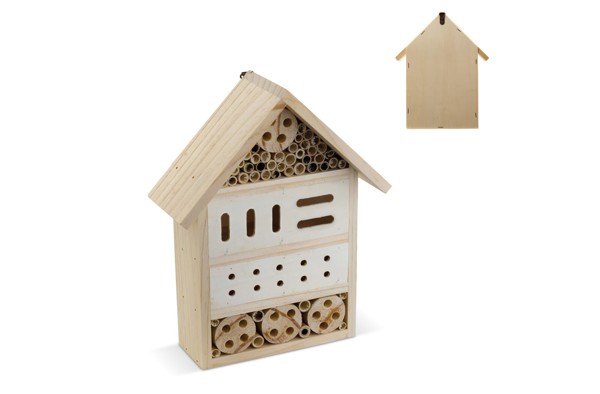 Insect shelter pinewood, 246x200x77 mm