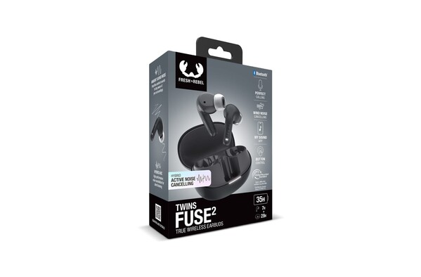 Fresh 'n Rebel Twins Fuse 2 ANC In-ear øretelefoner - Mørkegrå