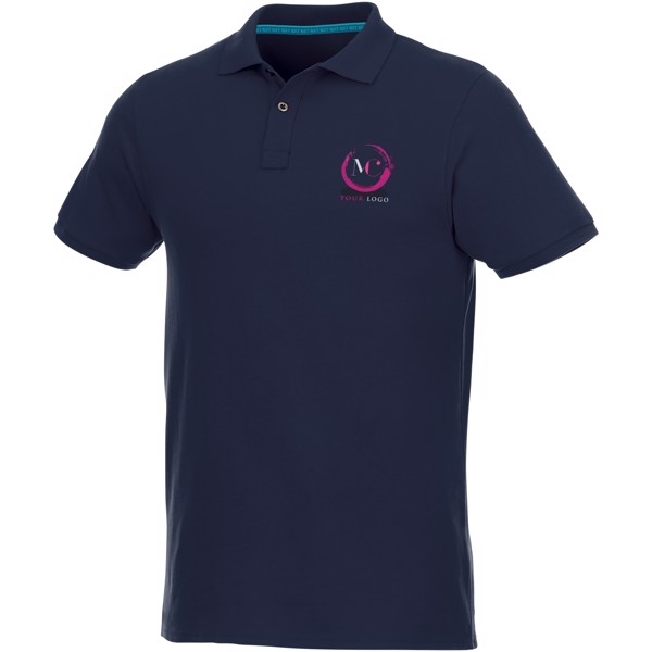 Beryl short sleeve men's organic recycled polo - Navy / 3XL