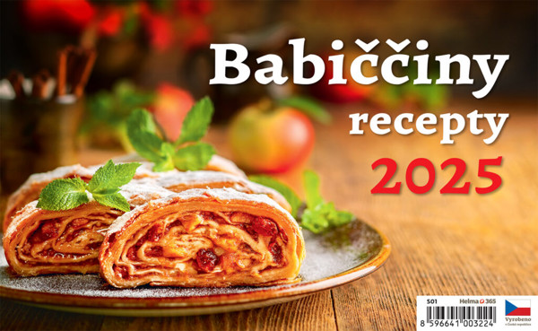 Stolní kalendář Babiččiny recepty 2025