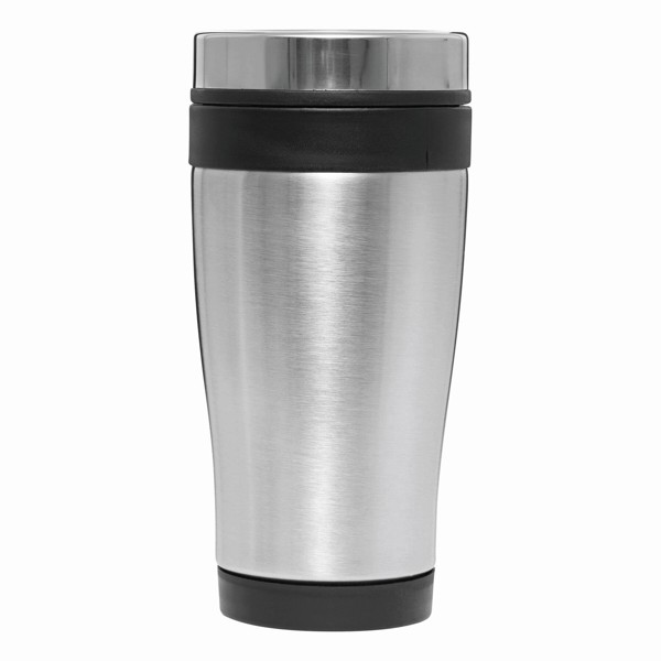 Isolierbecher Lungo - Schwarz / Silber