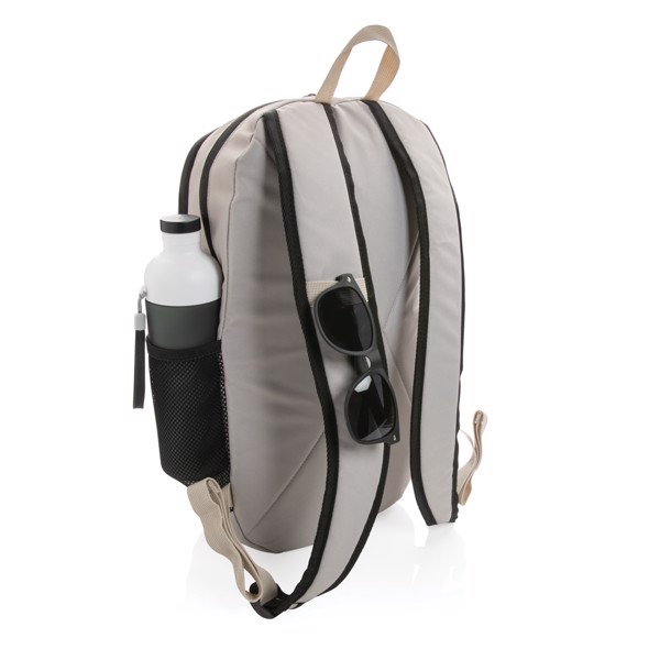 Impact Aware backpack, 15 inch laptop, 300D rPET - White / Orange