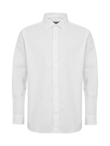 Cottover Gots Poplin comfort shirt white 46