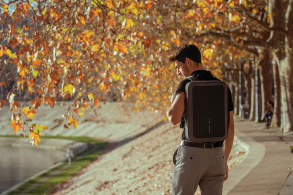 Bobby Bizz 2.0 anti-theft backpack & briefcase - Grey / Black