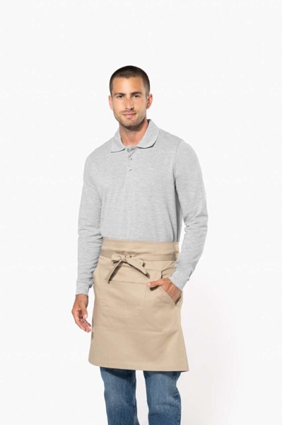 Cotton Mid-Length Apron - White