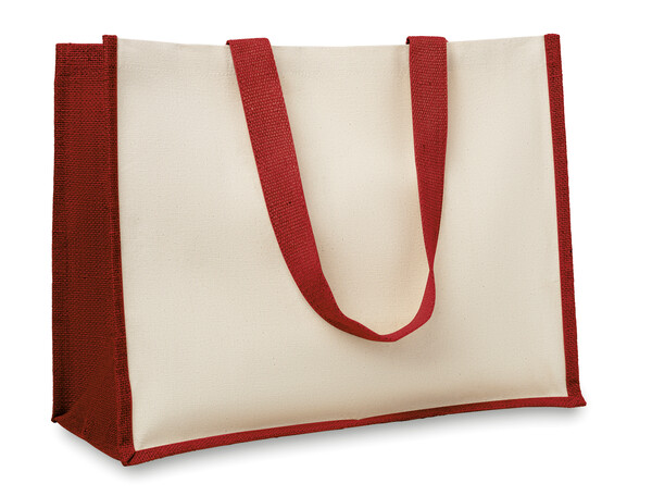 Sac de courses en toile de jute et Campo De Fiori - Rouge