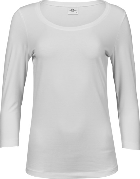 Raztegljiva ženska majica s 3/4 rokavi Tee Jays | TJ 460 - Bela / 3XL