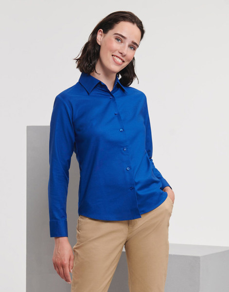 Ladies' Classic Oxford ShirtLS - White / XS (34)