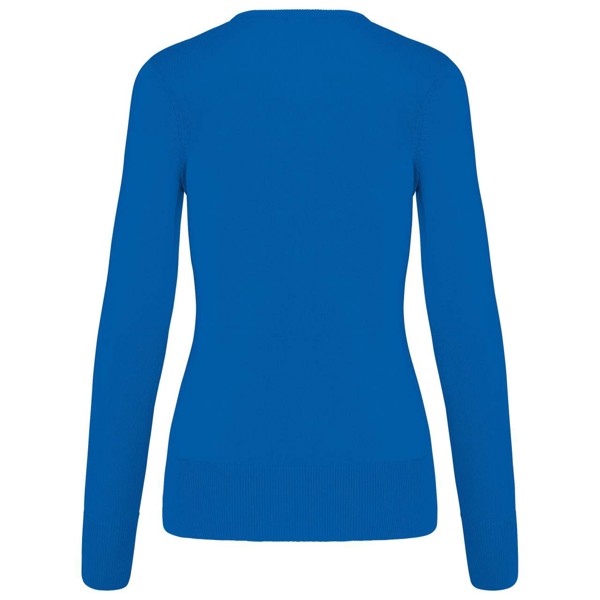 Ladies' V-Neck Jumper - Light Royal Blue / XS