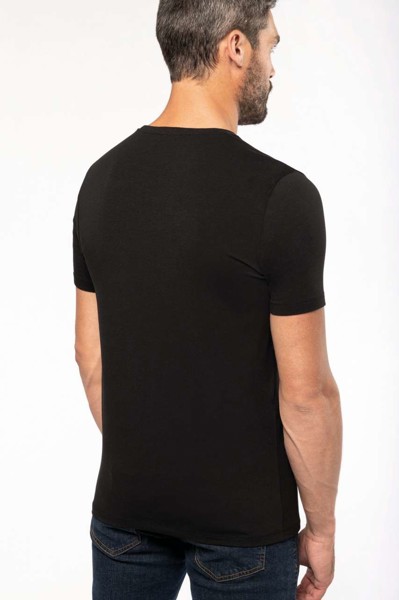 Men's Short-Sleeved V-Neck T-Shirt - White / 2XL