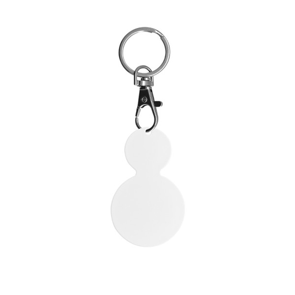 KEY HOLDER CARABINER WITH ROUND SHAPED TOKEN Ø35