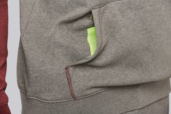 Adult Two-Tone Hooded Sweatshirt - Grey Heather / Sporty Navy / XS