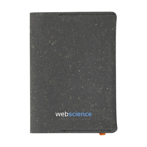 Recycled Leather Passport Holder étui à passeport - Noir