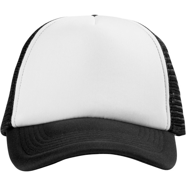 Trucker 100 g/m² Kappe mit 5 Segmenten - schwarz / weiss