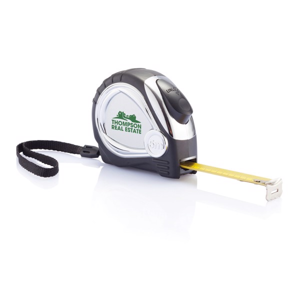 XD - Chrome plated auto stop tape measure