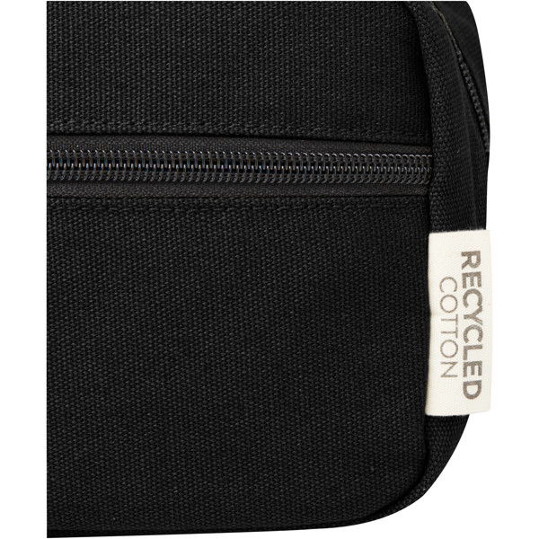 Joey GRS recycled canvas travel accessory pouch bag 3.5L - Solid Black