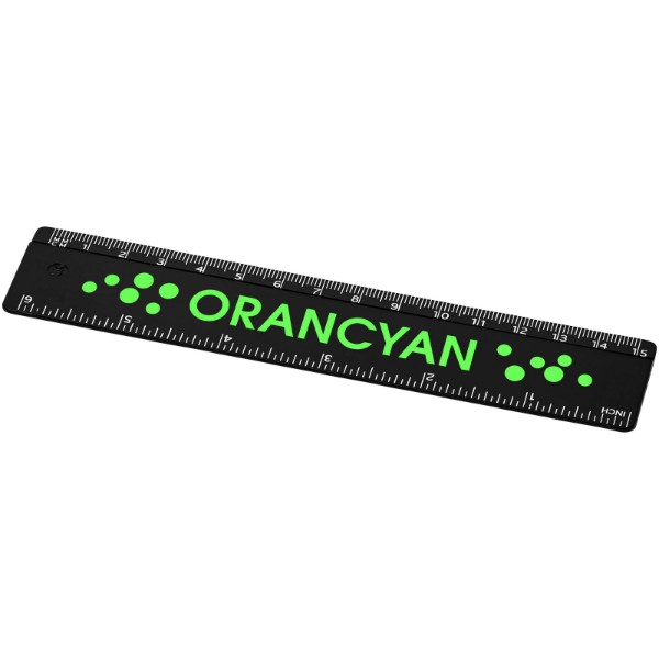 Plastové pravítko 15 cm Renzo - Jednofarebná čierna