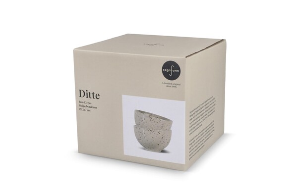 Sagaform Ditte Ensemble de bols en céramique 12 cm