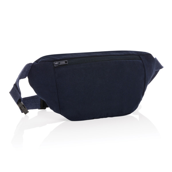 Sac banane en toile recyclée et non teintée Impact AWARE™ - Bleu Marine
