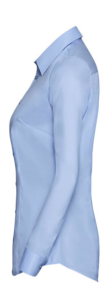 Ladies'LS Tailored Coolmax® Shirt - Light Blue / S