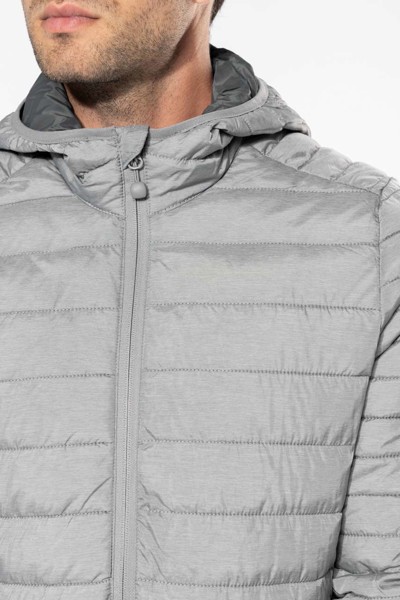 Men's Lightweight Hooded Padded Jacket - Light Royal Blue / XL