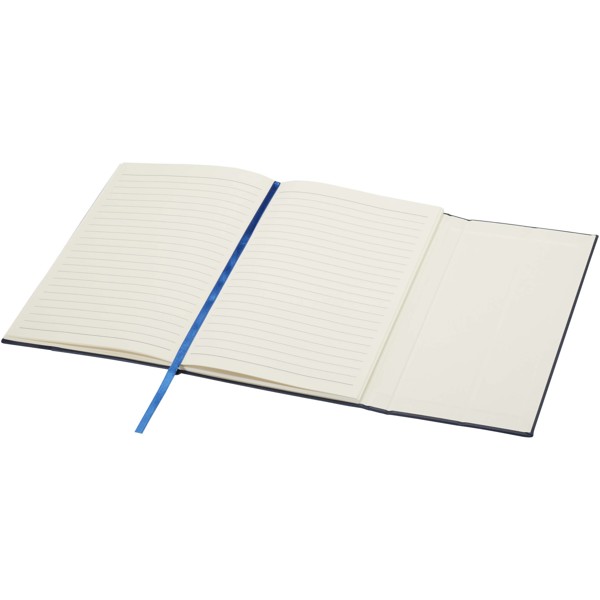 Alejandra A5 Hardcover Notizbuch aus recyceltem Leder - Ozeanblau