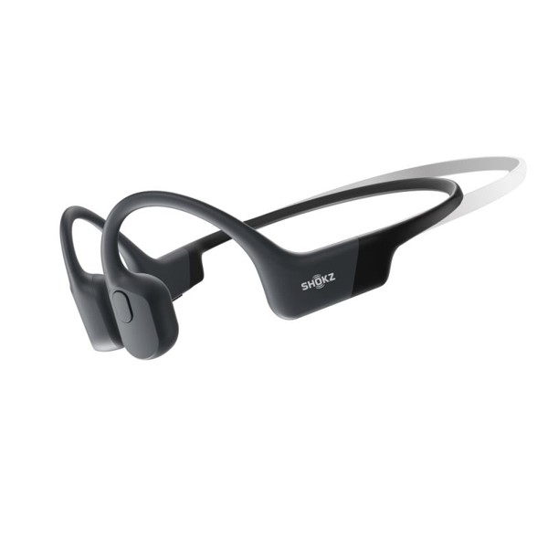 Shokz OpenRun USB-C Mini, Bluetooth headphones in front of the ears